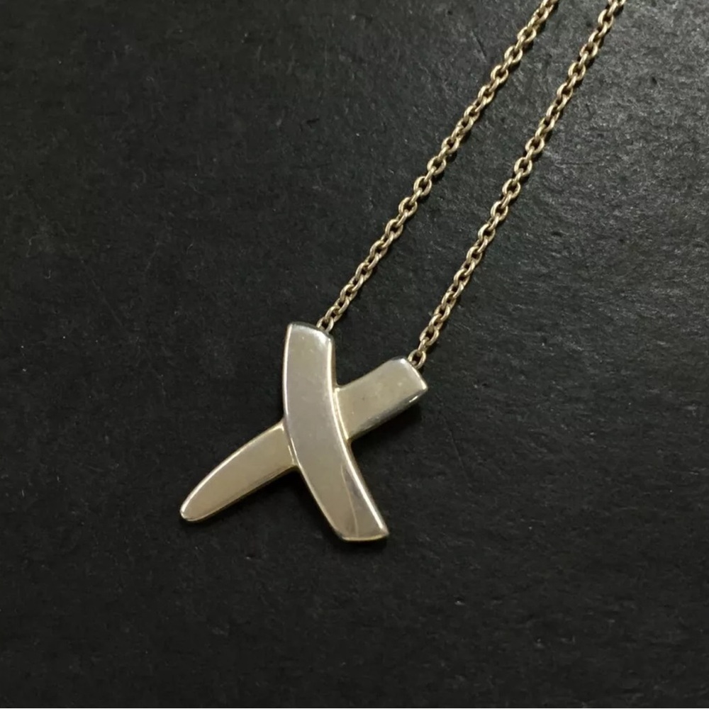 TIFFANY & CO. Silver 925 Paloma Picasso X Pendant Necklace - Picture 4 of 9